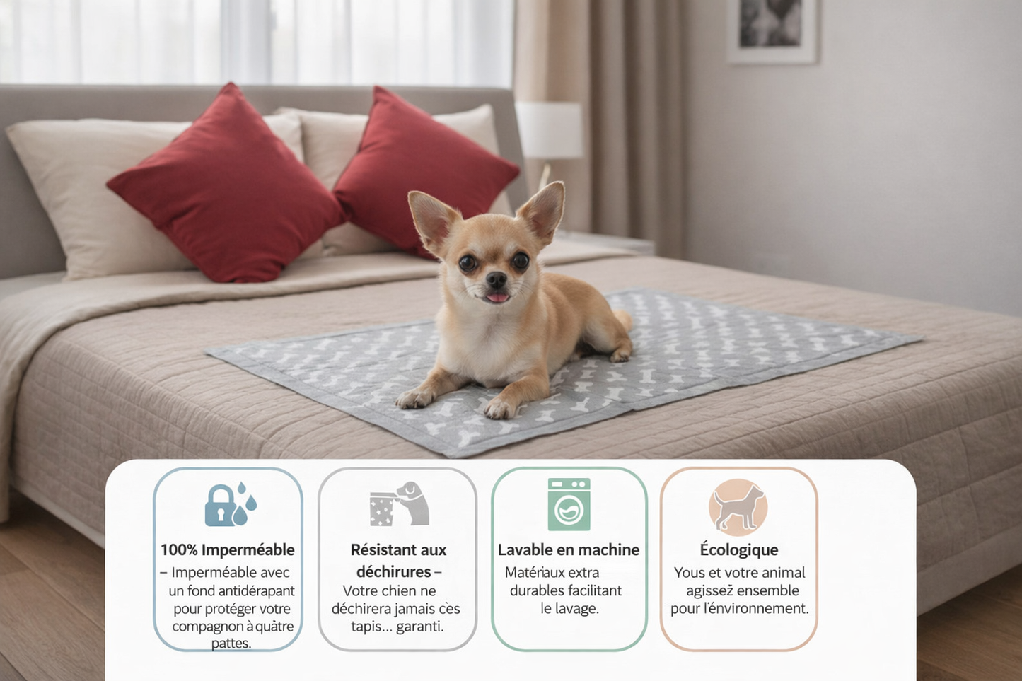FreshPaw - Tapis hygiénique, absorbant et lavable pour chiens et chiots